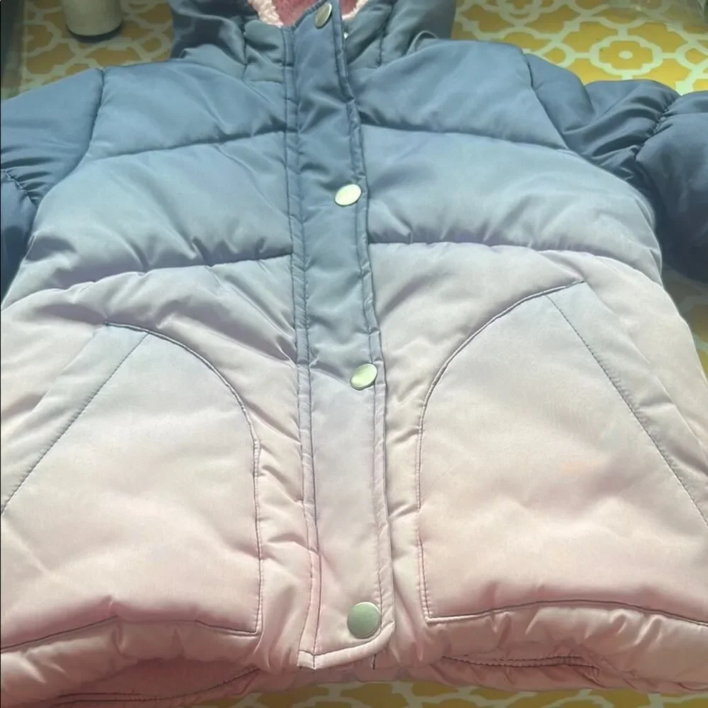 OshKosh B'gosh Pink and Purple Kids Puffer Jacket 4T